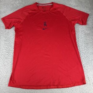 Los Angeles Angels Anaheim Nike Dri Fit Team Breathe Short Sleeve Size XL Red